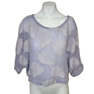 Aritzia Wilfred Leaf Sheer  Top Size XS